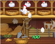 Angry chicken egg madness egér HTML5 játék